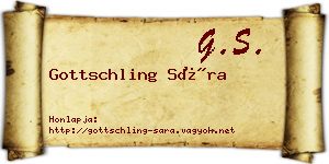Gottschling Sára névjegykártya